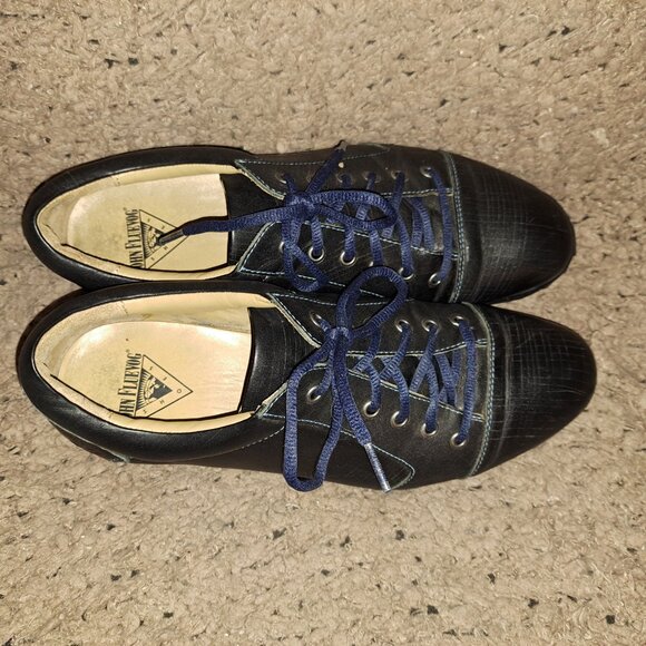 JOHN FLUEVOG-Know The Future Decide Well Today-Black Leather-Lace Up-Sz 11-EX - Picture 8 of 9